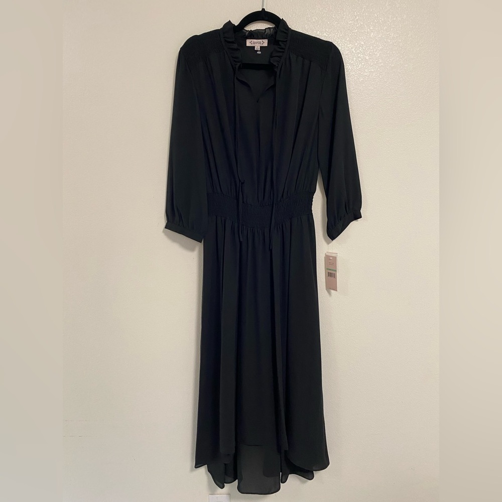Nanette Lepore Dress Women’s Size 8 Black Long Sleeve Hi Low Dress